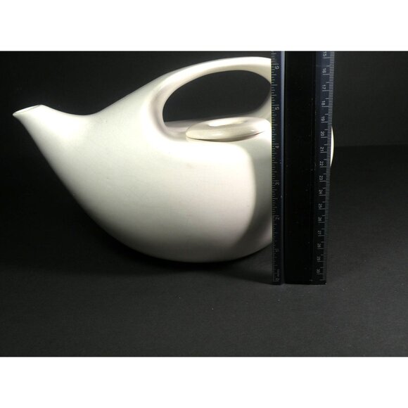 Vintage Robert Witkoff Mid-Century White Porcelain Teapot With Sculptural Desig - Picture 10 of 13